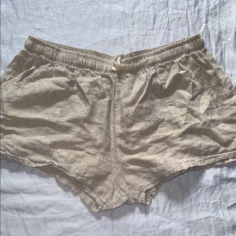 LASC linen Tan Shorts